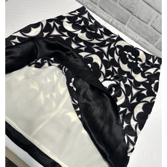 NWT Banana Republic Silk A Line Skirt Black White Size 10 MSRP $79.00 *See Desc* - Picture 11 of 12